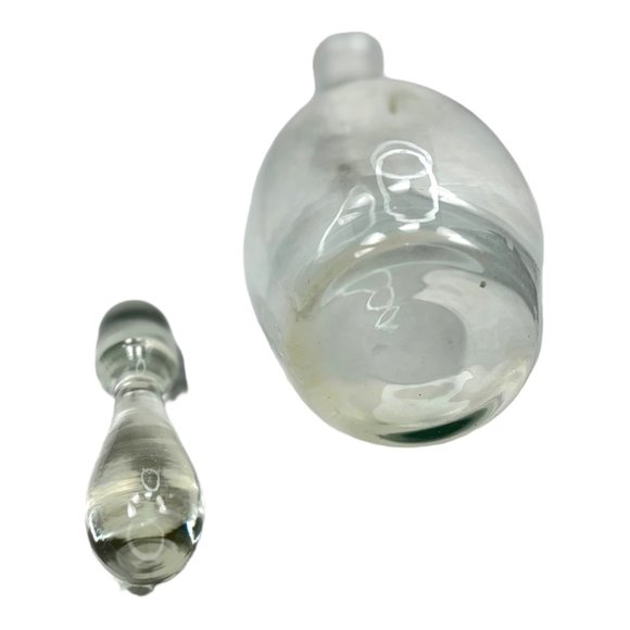 Toscany Hand Blown Glass Decanter w/ Stopper Large 16" Made in Romania EUC - Picture 7 of 7